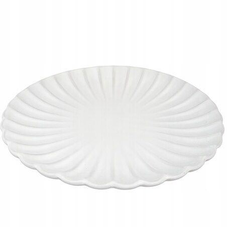 TALERZ DESEROWY BIAŁY 21CM CERAMICZNY OKRĄGŁY SERWIS NA SZTUKI DO CIAST