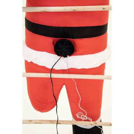 Mikołaj Nadmuchiwany Drabina Świecący Duży Pompowany Led 150 Cm