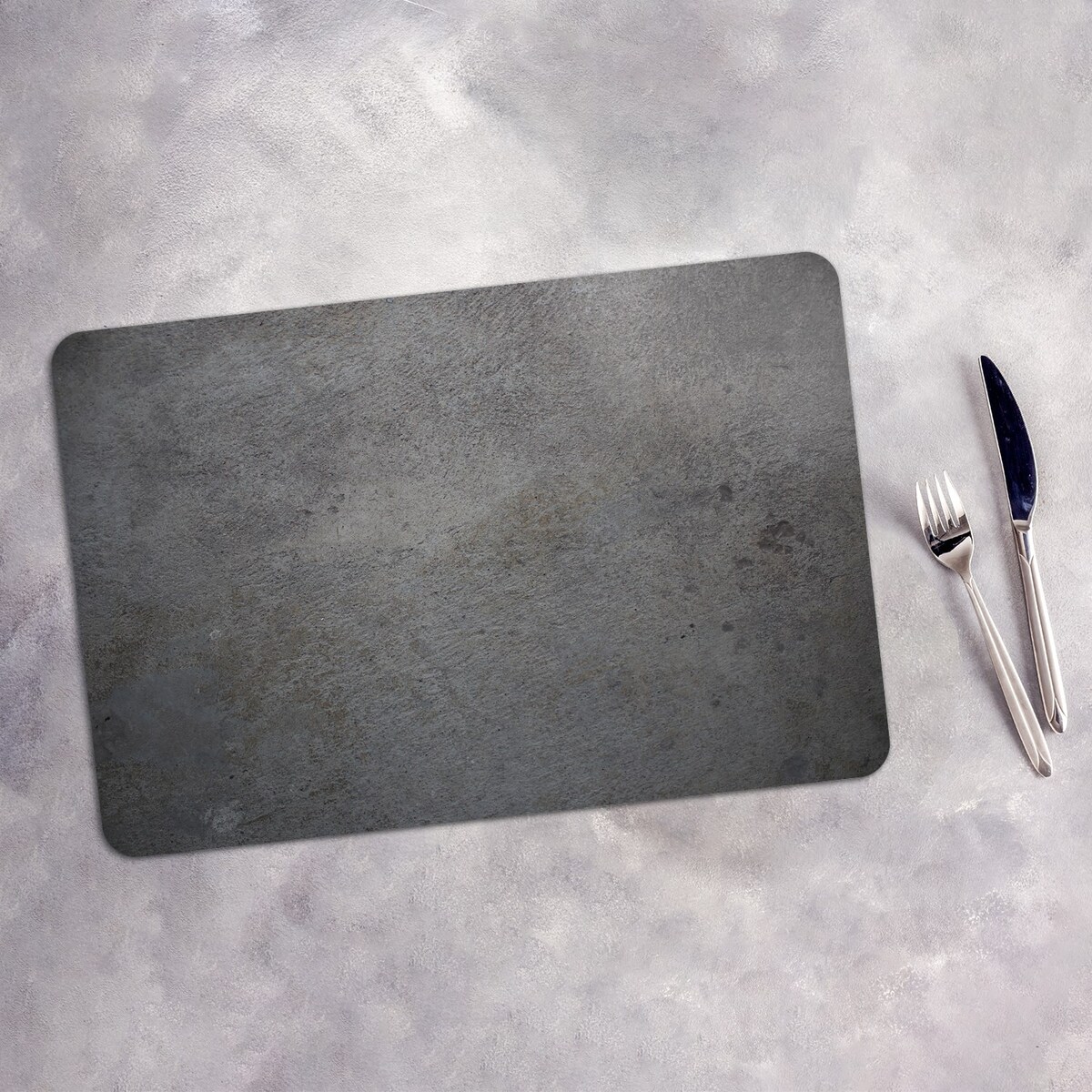 Komplet mat pod talerz Ciemny kamień, 6 szt. 45x30cm