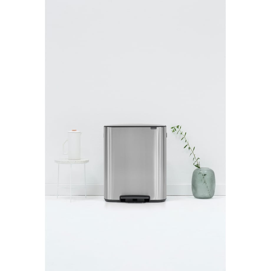Kosz na śmieci pedałowy Bo 2x30L stal matowa FPP 211461