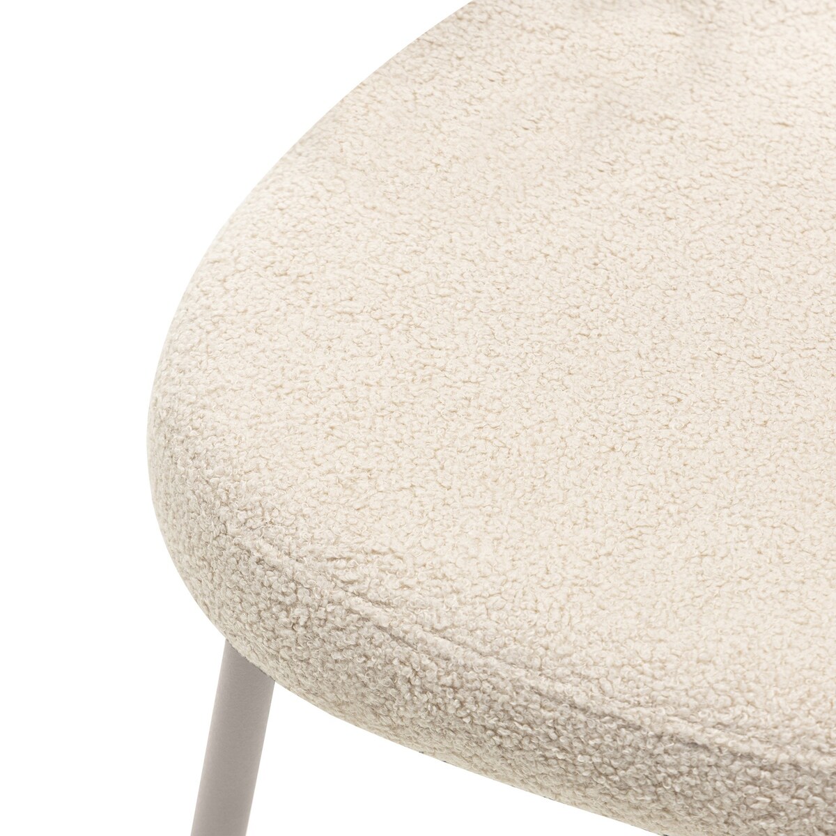 Krzesło IGUNIA-III 75x58x57 cm jasnobeżowe/szarobeżowe nóżki