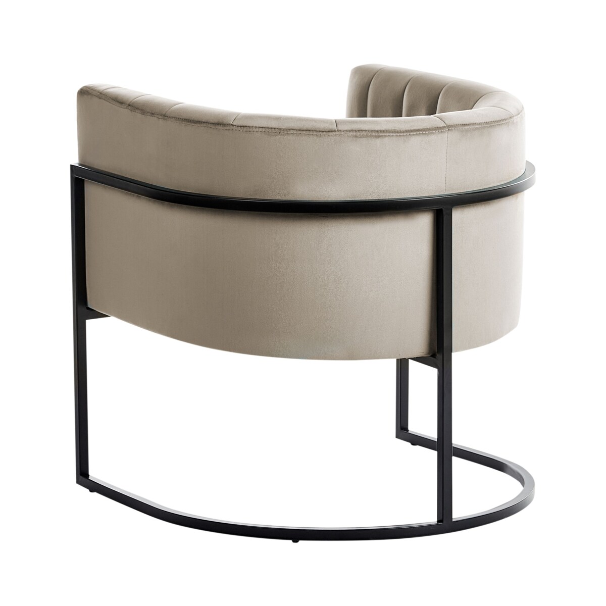 Fotel LARVIK II Welur Beżowoszary