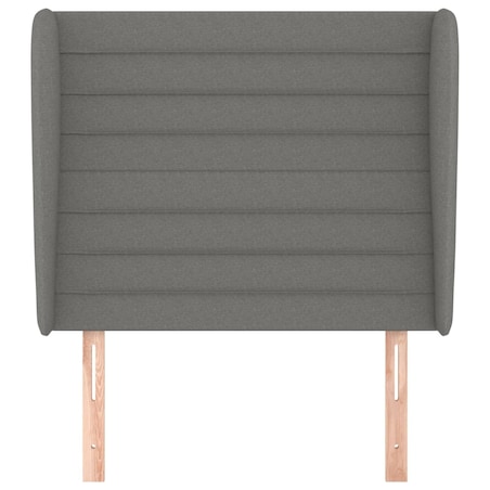 vidaXL Zagłówek uszak, ciemnoszary, 83x23x118/128 cm, tkanina