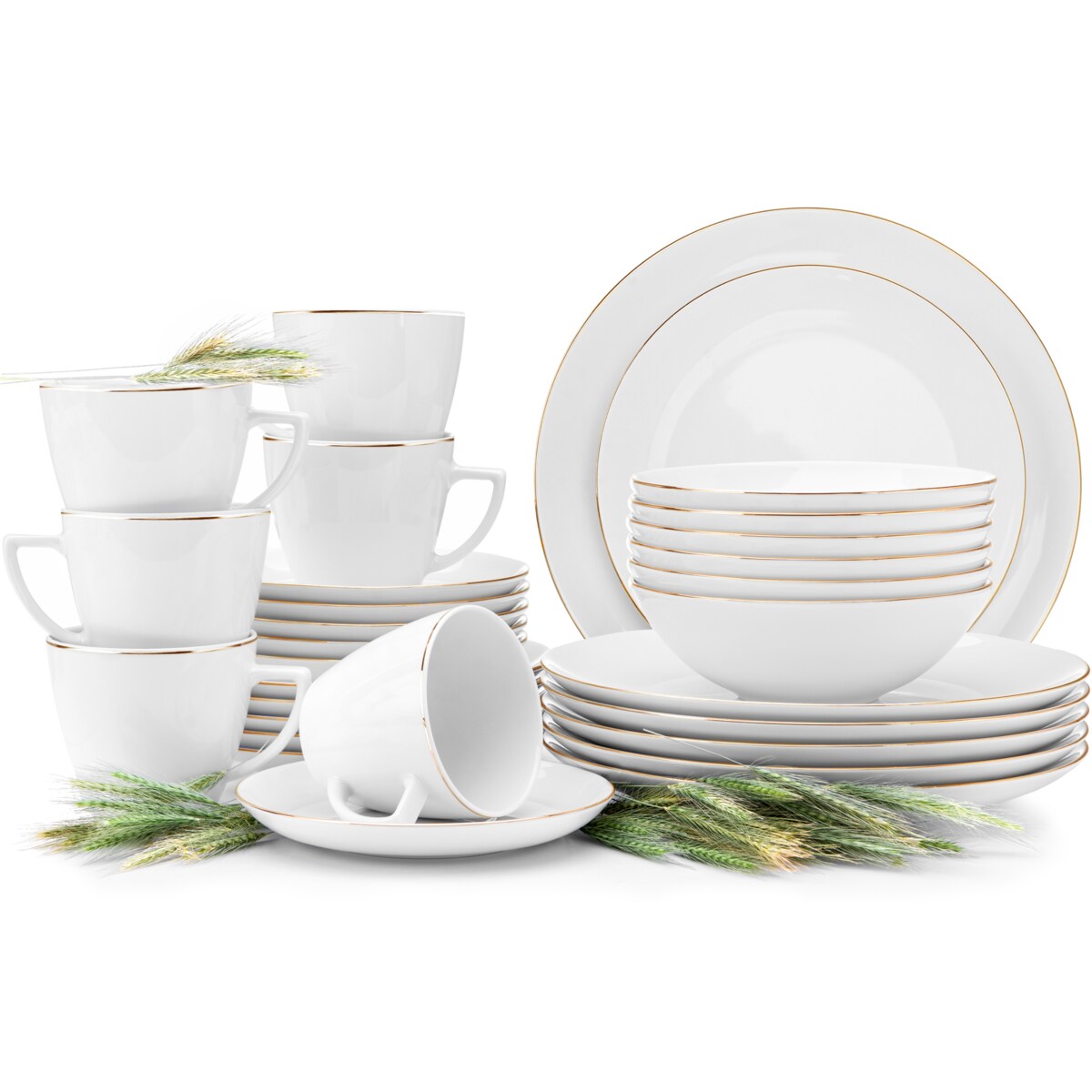 Zestaw obiadowo-kawowy 6os. (30el.) BOSS ZŁOTA LINIA