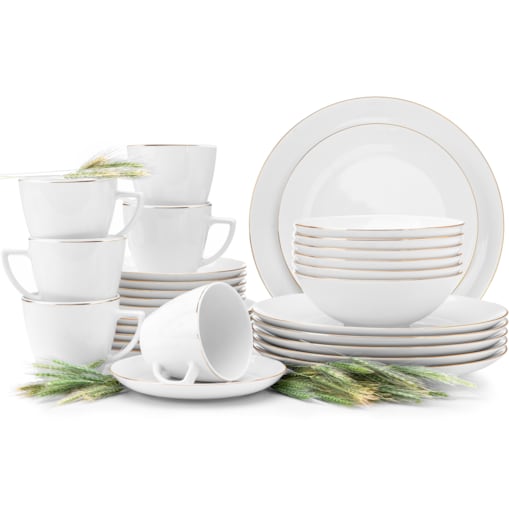 Zestaw obiadowo-kawowy 6os. (30el.) BOSS ZŁOTA LINIA