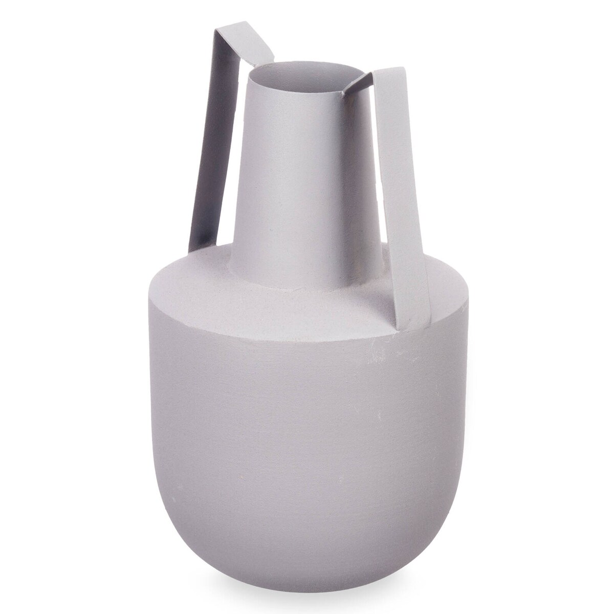 Wazon metalowy w pastelowym kolorze z uchwytami, 21 cm