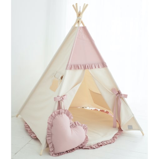 Namiot tipi dla dziewczynki Pink Frill - zestaw 5 el.