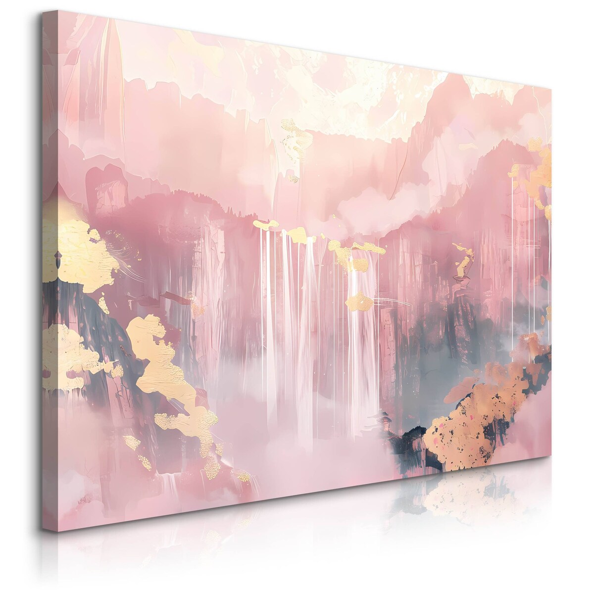 Obraz Na Płótnie Do Salonu Chiński Krajobraz Wodospady Styl Glamour 120x80cm