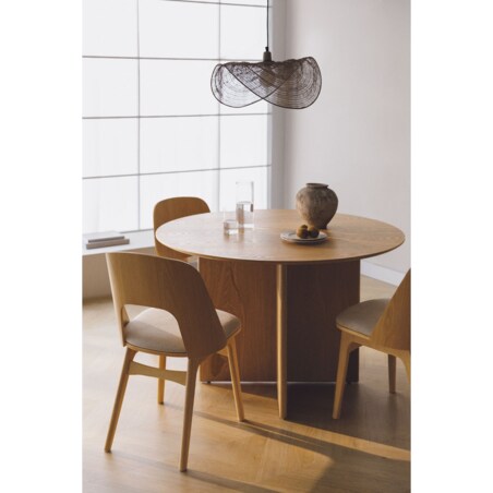 Okrągły stół jadalniany z MDF Ø120 cm Saonara naturalny