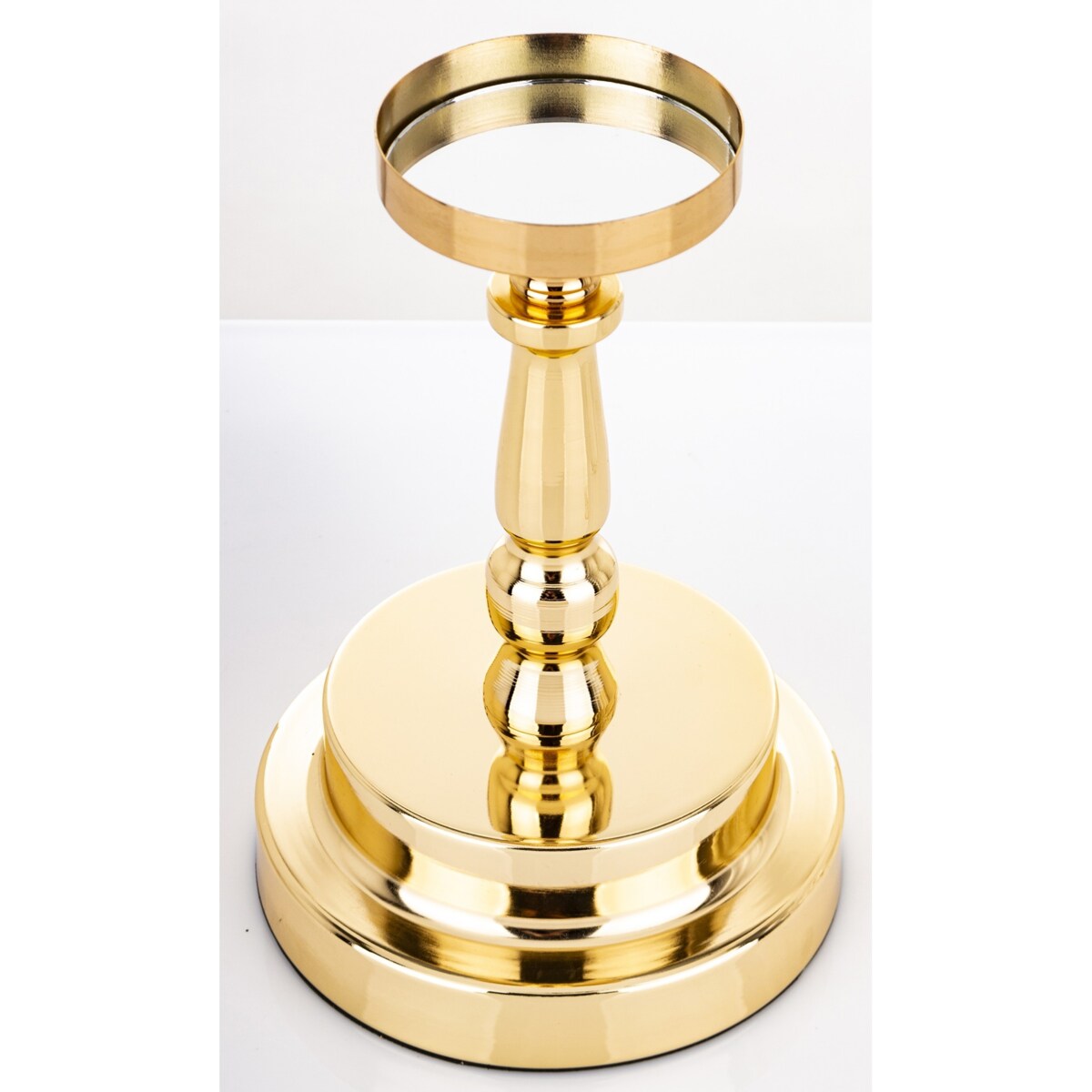 Świecznik złoty z kloszem 41x15 cm KANDILA