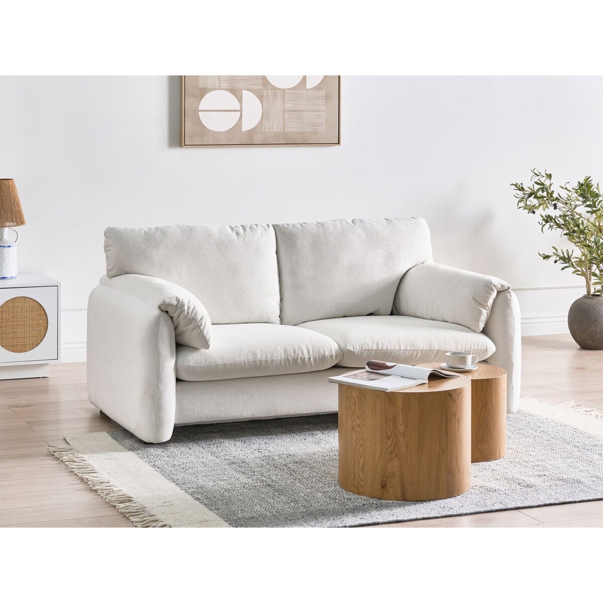 Sofa GETA Złamana biel dla 2 osób