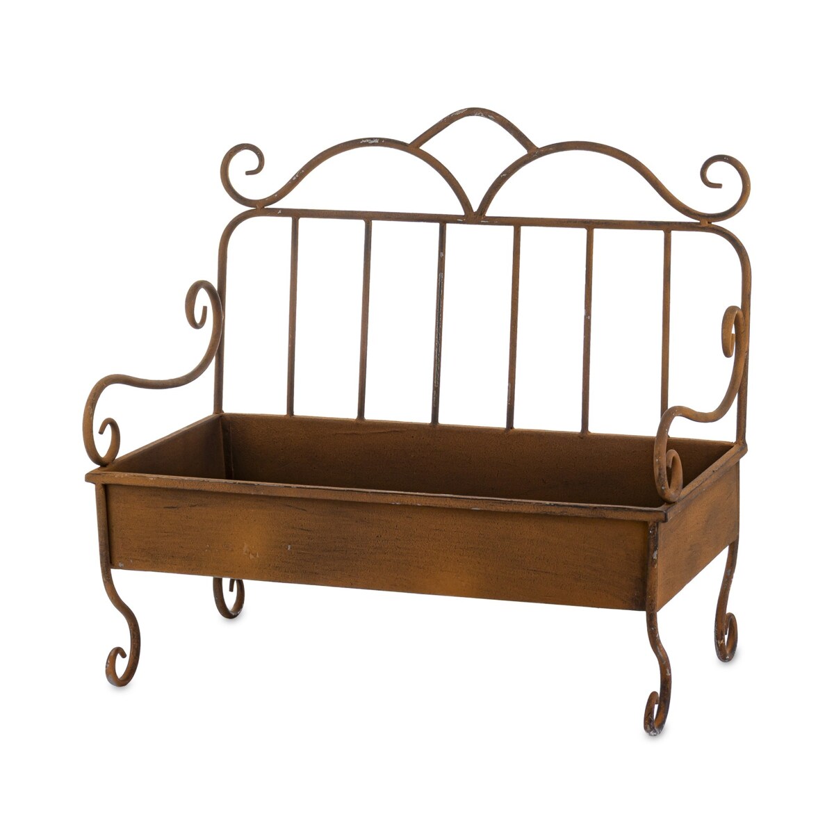 Kwietnik metalowy ozdobna ławeczka 44x48x25 cm PANCHINA