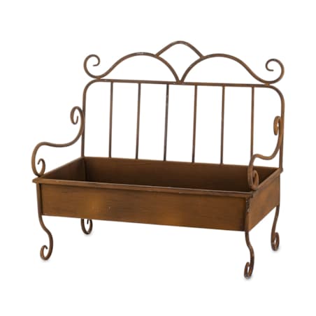 Kwietnik metalowy ozdobna ławeczka 44x48x25 cm PANCHINA