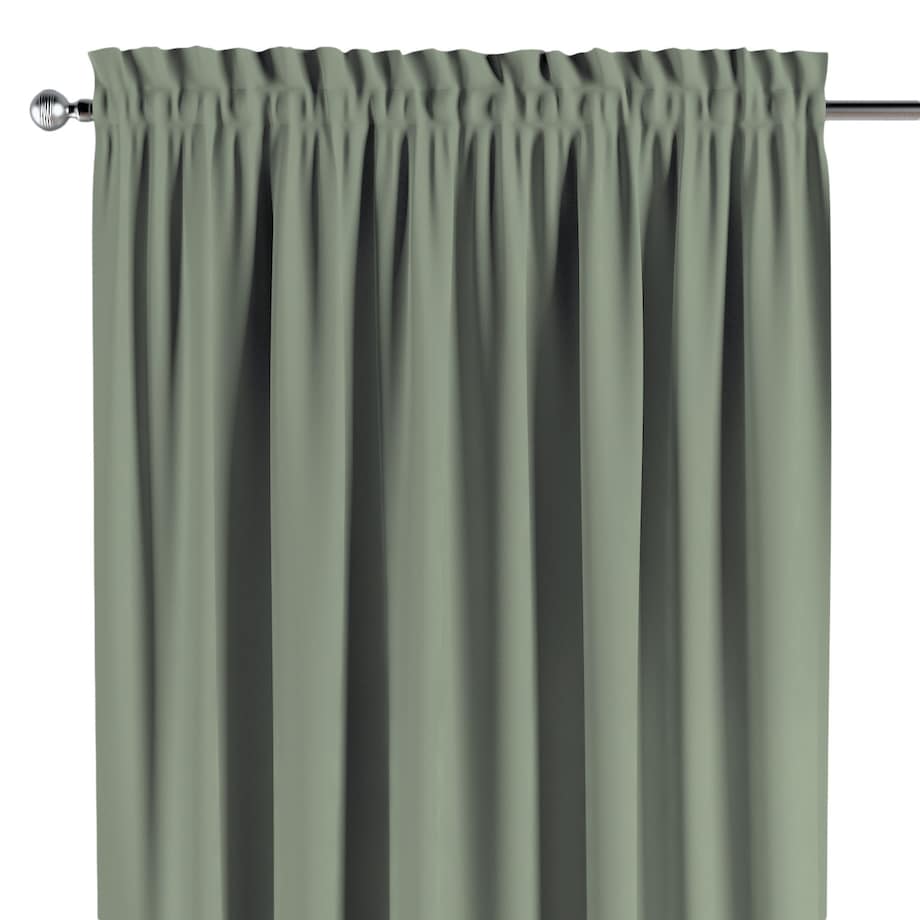 Zasłona na kanale z grzywką 1 szt. 130x245 szałwiowy