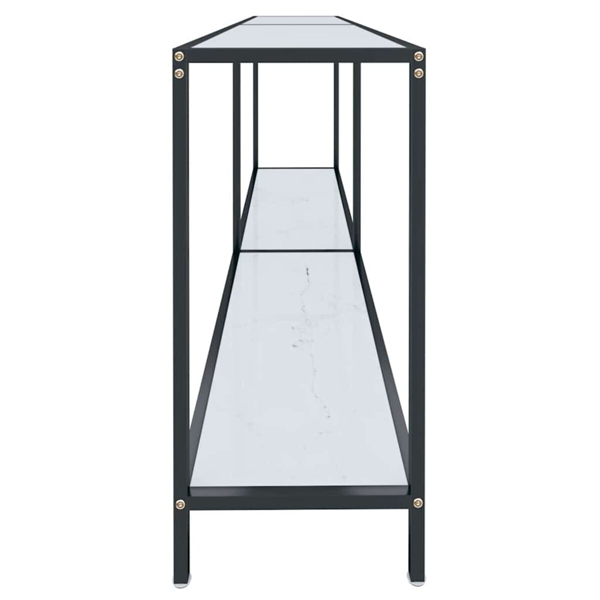 vidaXL Stolik konsolowy, biały, 180x35x75,5 cm, szkło hartowane