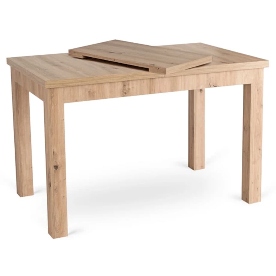 Stół prostokątny rozkładany do jadalni dąb artisan 120-160 cm SKUBI