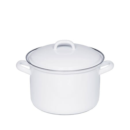 Riess garnek wysoki z pokrywą 2,5l 18cm Classic Weiss R0123033