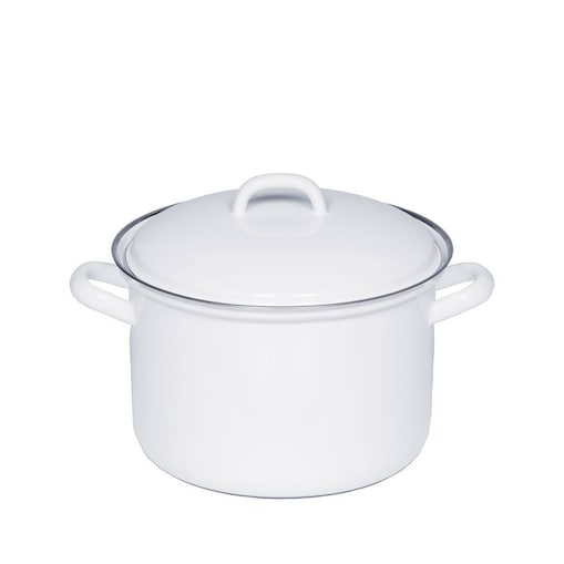 Riess garnek wysoki z pokrywą 2,5l 18cm Classic Weiss R0123033