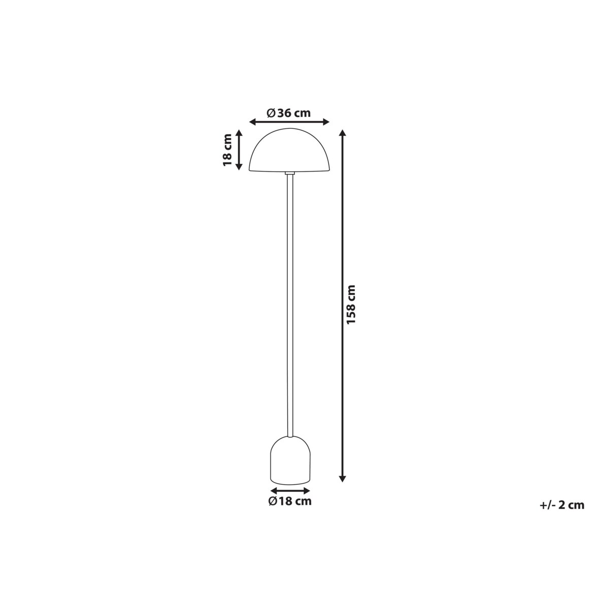 Lampa podłogowa metalowa miedziana MACASIA
