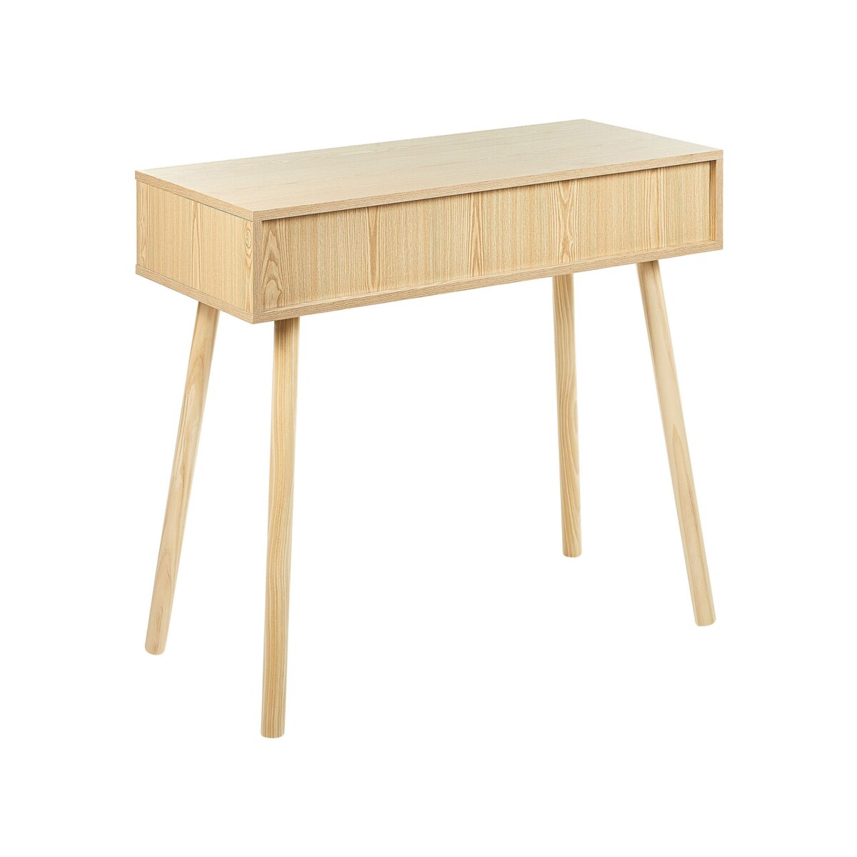 Konsola 2 szuflady fronty rattanowe jasne drewno ODELL