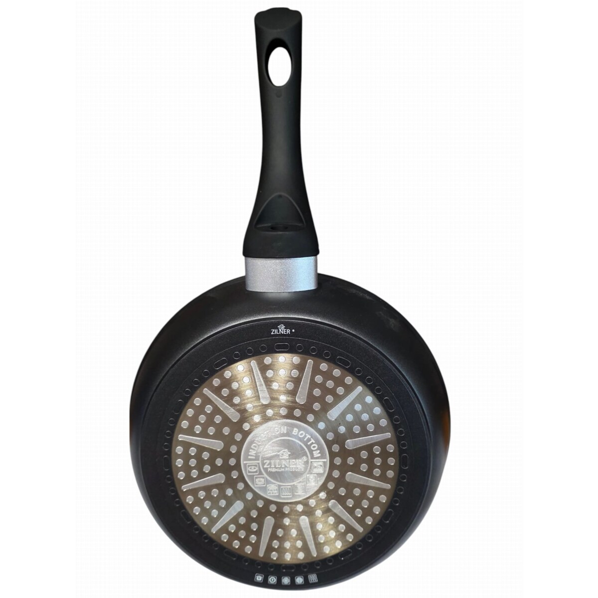 Patelnia do smażenia ceramiczna 28 cm czarna indukcja gaz ZILNER