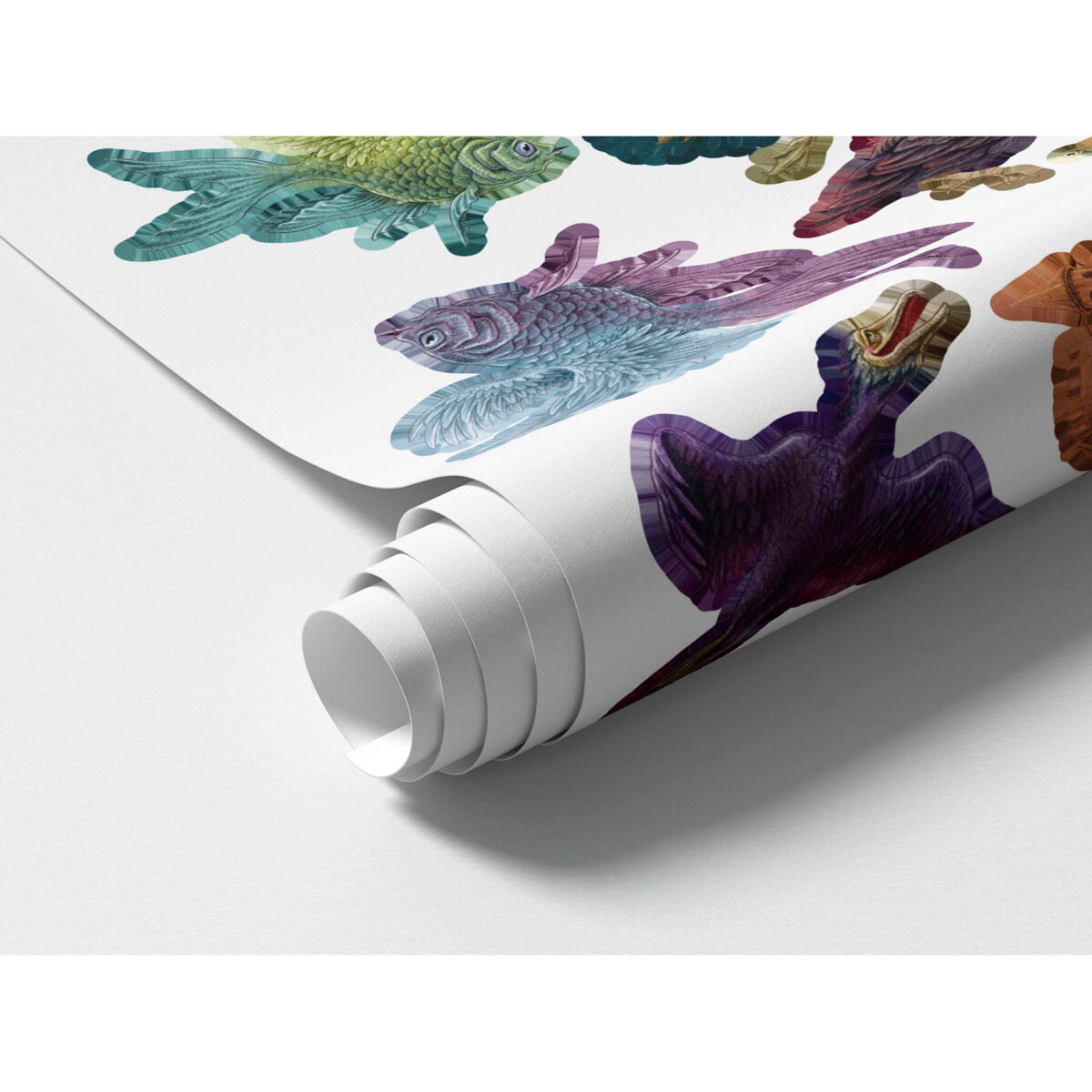 Zestaw naklejek na ścianę, Magiczne stworzenia, 100cm