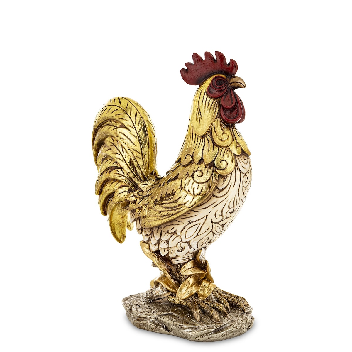 Dekoracja - kogut 30x11x21 cm CAZZO złoty