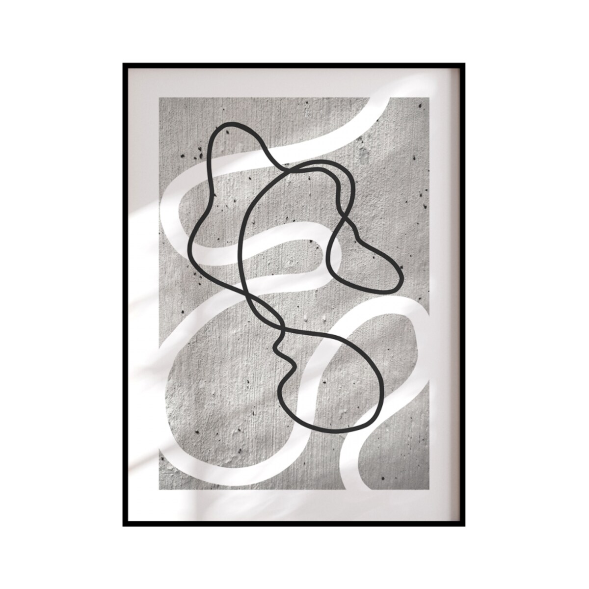 Plakat Gra linii rozmiar 50x70cm w ramie czarnej aluminiowej