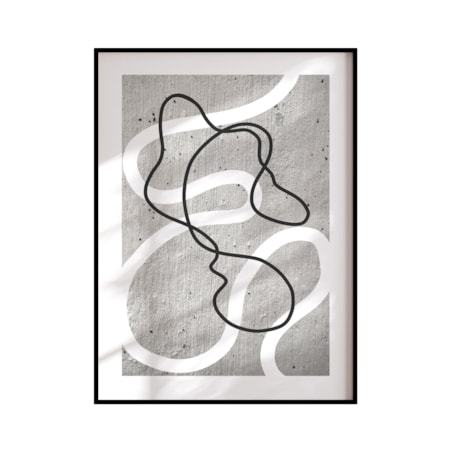 Plakat Gra linii rozmiar 50x70cm w ramie czarnej aluminiowej