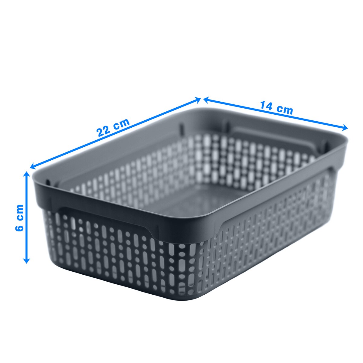 Koszyk Ażurowy Koszyczek S Plastikowy Na Kosmetyki Do Łazienki Pudełko Pojemnik Do Szuflady Szary
