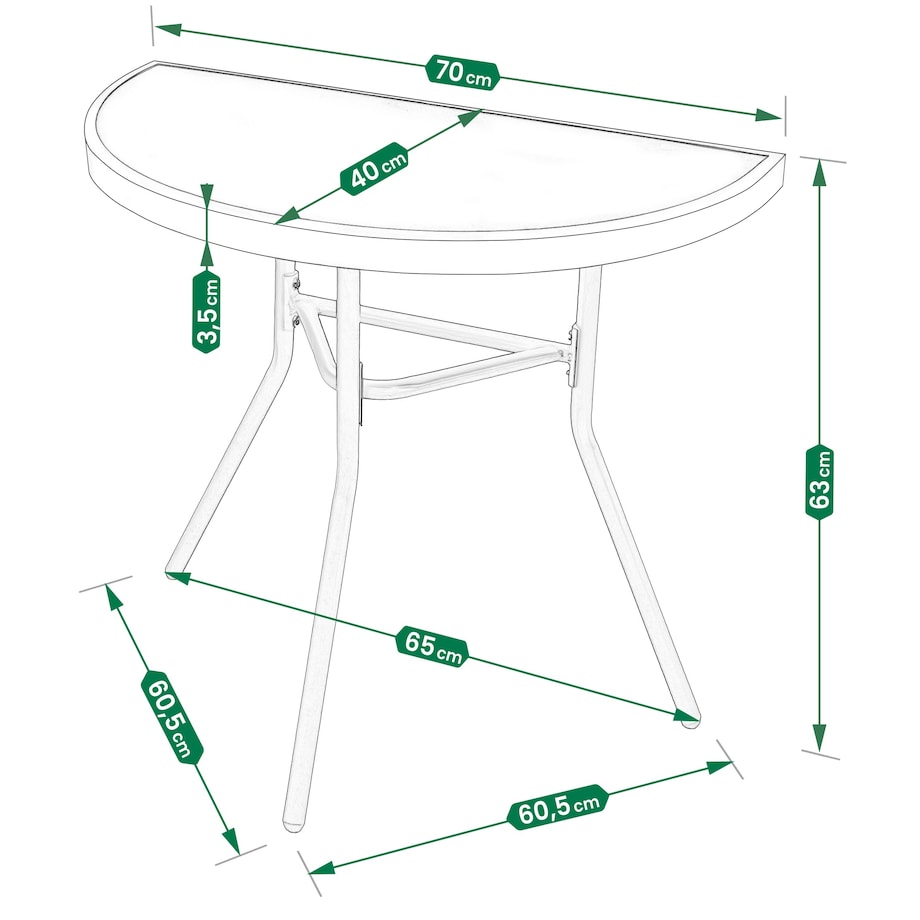 Meble Na Balkon Ogród Taras Komplet Stół 2 Krzesła Zestaw Ogrodowe