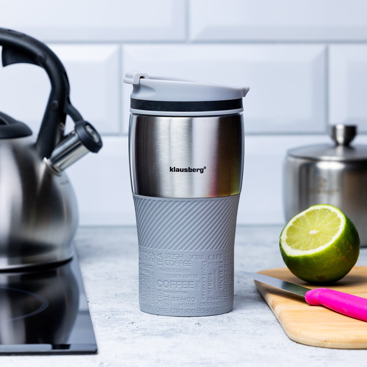 Kubek termiczny 320ml KLAUSBERG szary