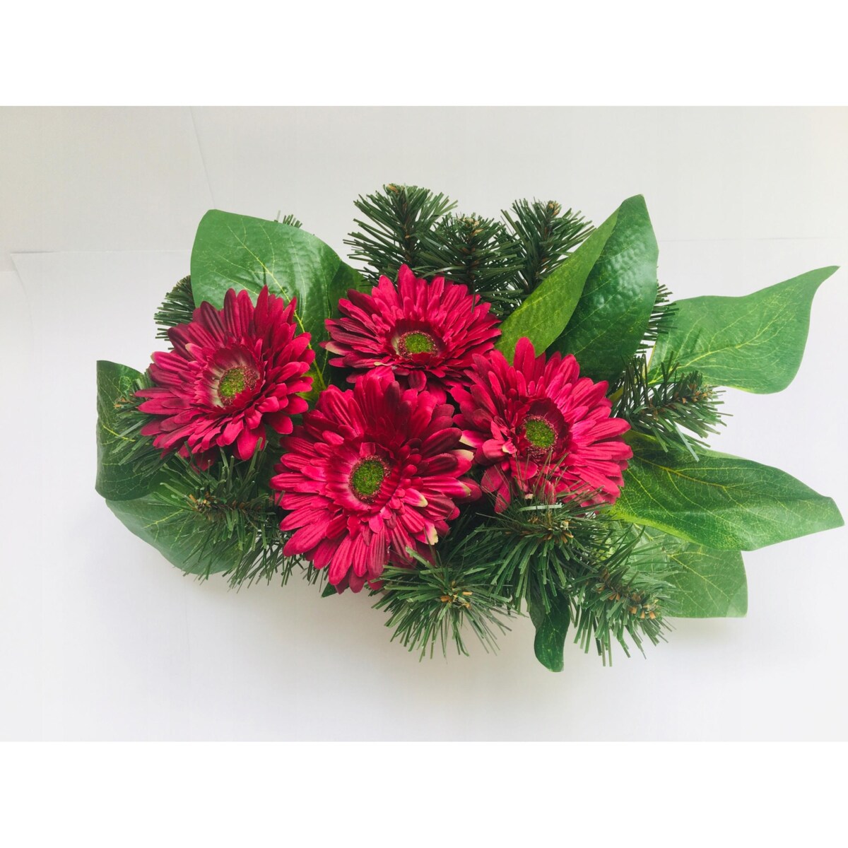 GOTOWY STROIK bukiet podkład w doniczce na cmentarz grób mamy z kwiatami