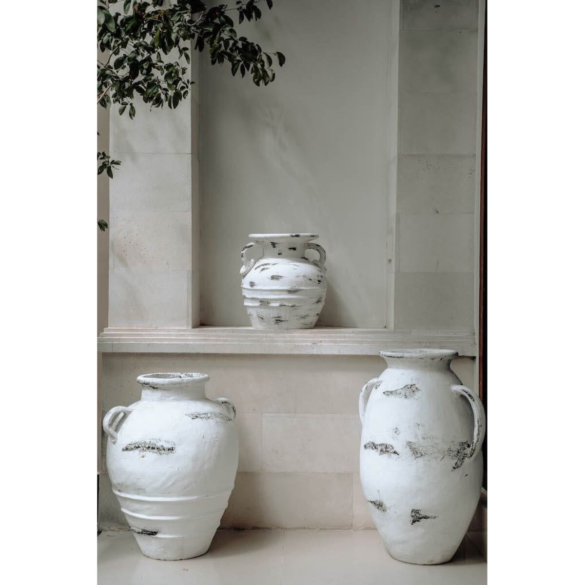 WAZON Z TERRAKOTY BRAWO BIAŁY