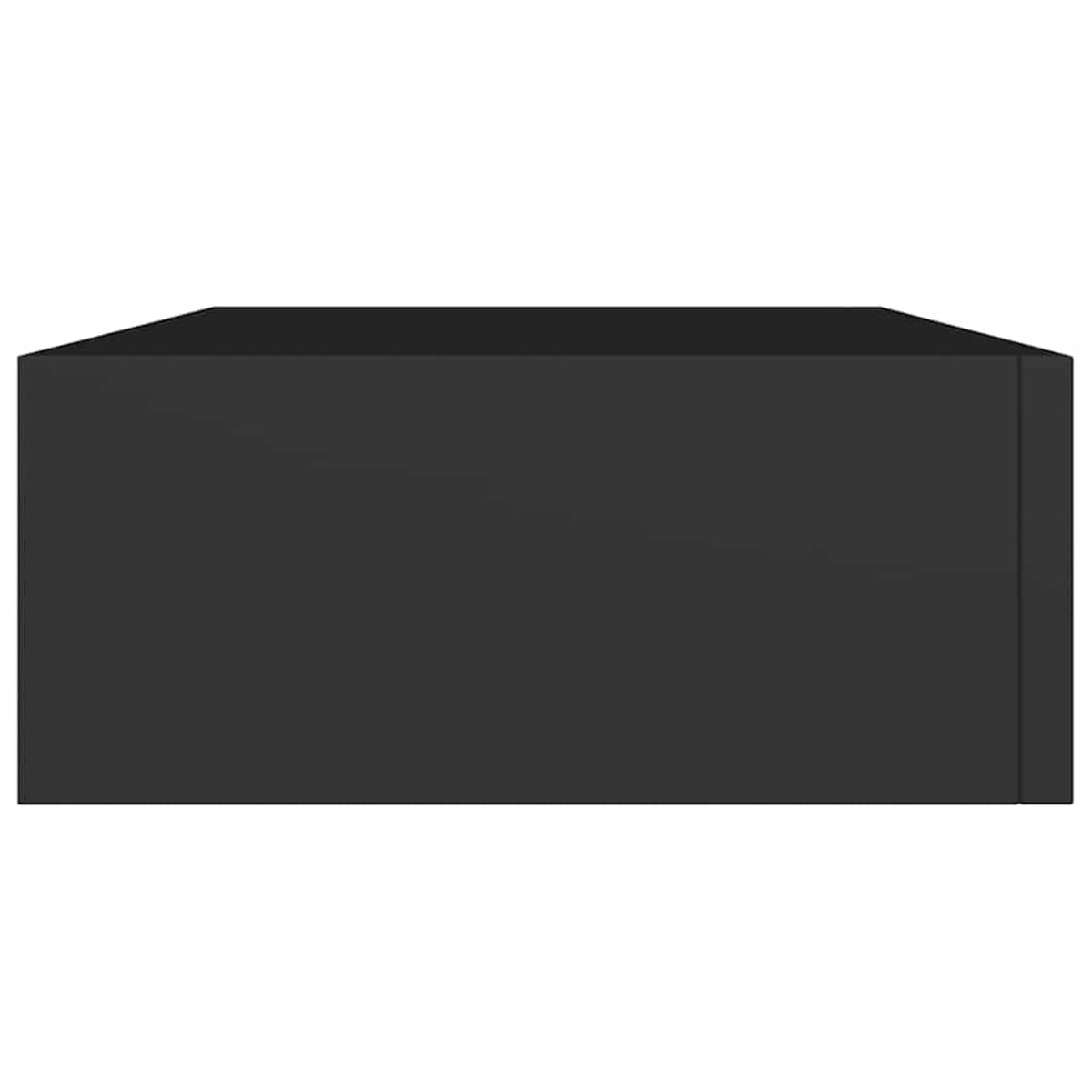vidaXL Półka ścienna z szufladą, czarna, 40 x 23,5 x 10 cm, MDF