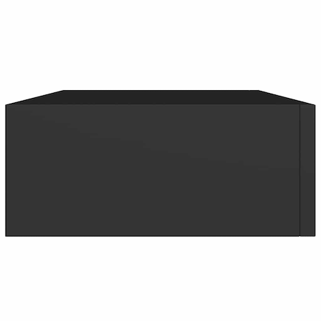 vidaXL Półka ścienna z szufladą, czarna, 40 x 23,5 x 10 cm, MDF