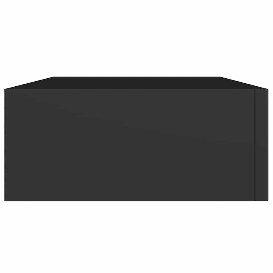vidaXL Półka ścienna z szufladą, czarna, 40 x 23,5 x 10 cm, MDF