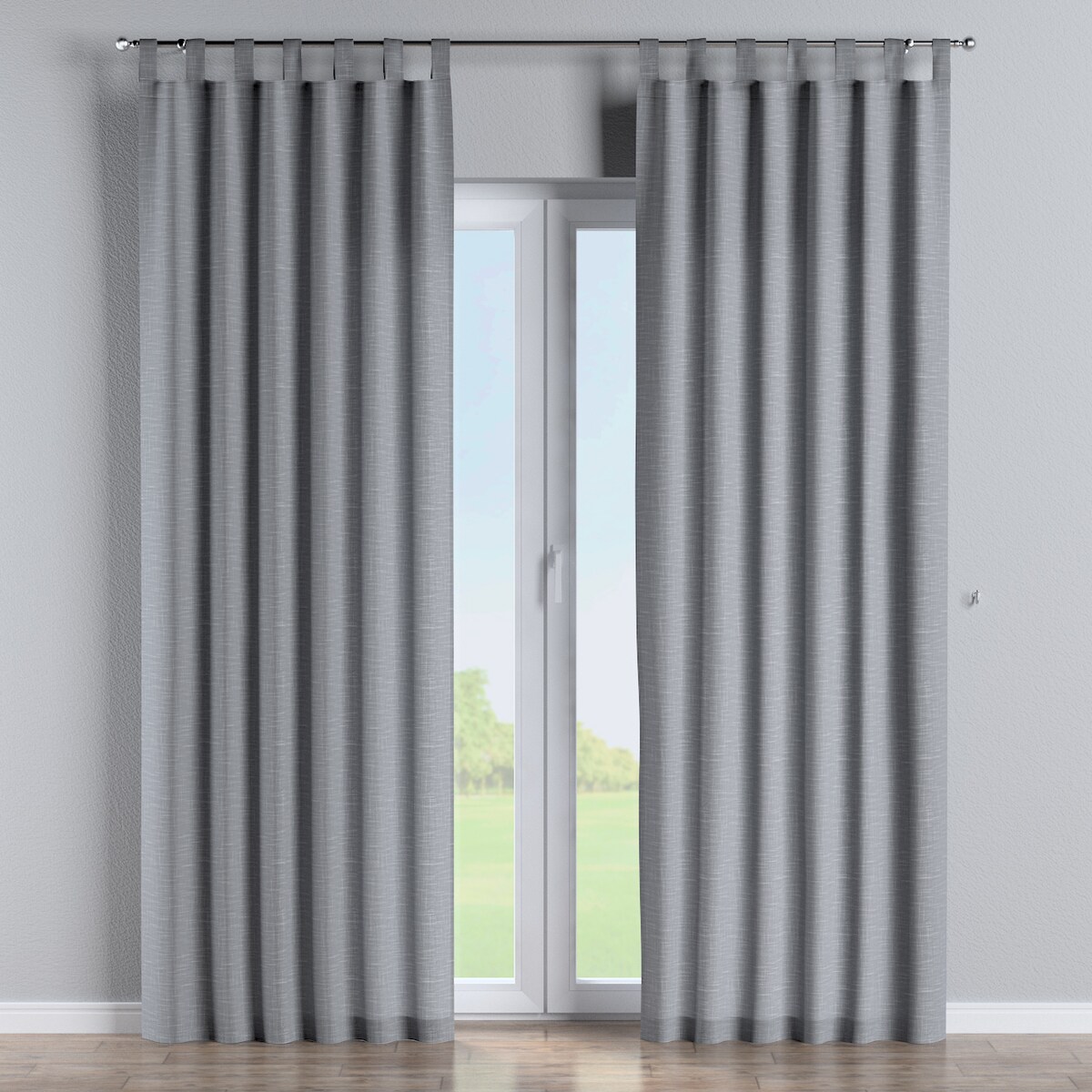 Zasłona na szelkach 1 szt. 130x245 szary