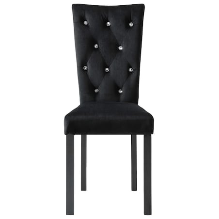 vidaXL Krzesła stołowe, 4 szt., czarne, obite aksamitem