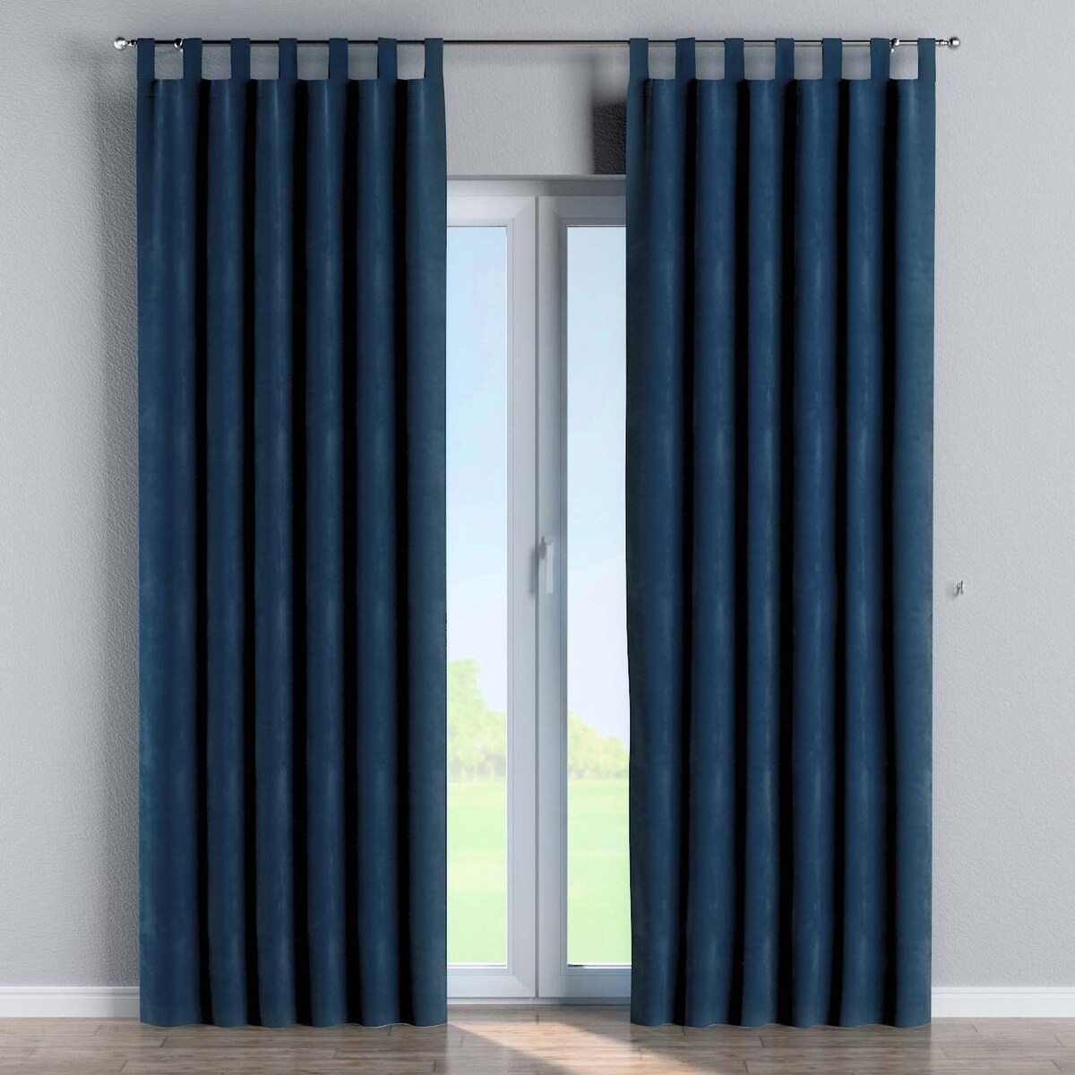 Zasłona na szelkach 1 szt. 130x245 granat