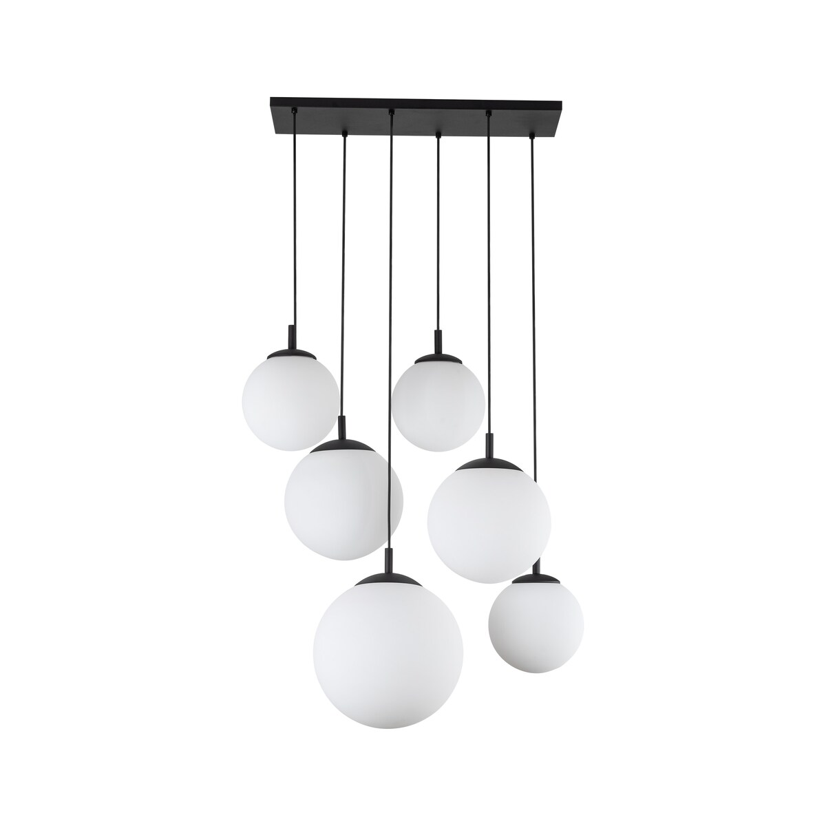 Lampa wisząca TK Lighting ESME WHITE 4793, 6xE27, regulowana, biało-czarna, nowoczesna do salonu i jadalni