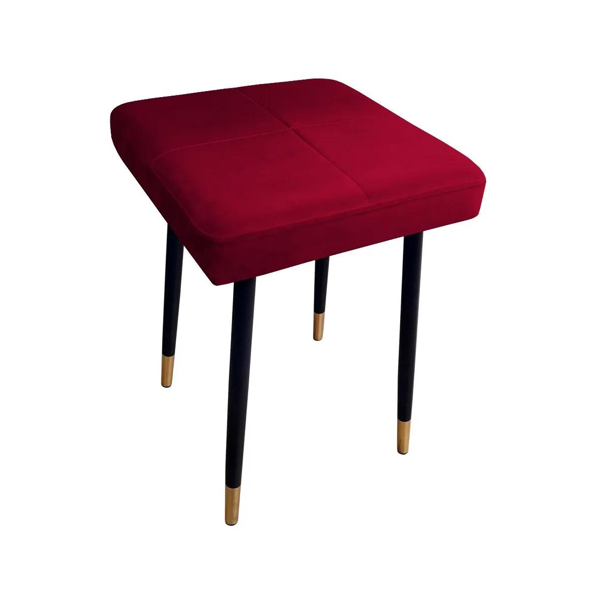 Taboret SQUARE 2 MG VELVET bordowy