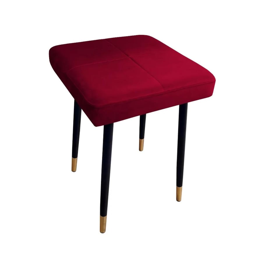 Taboret SQUARE 2 MG VELVET bordowy