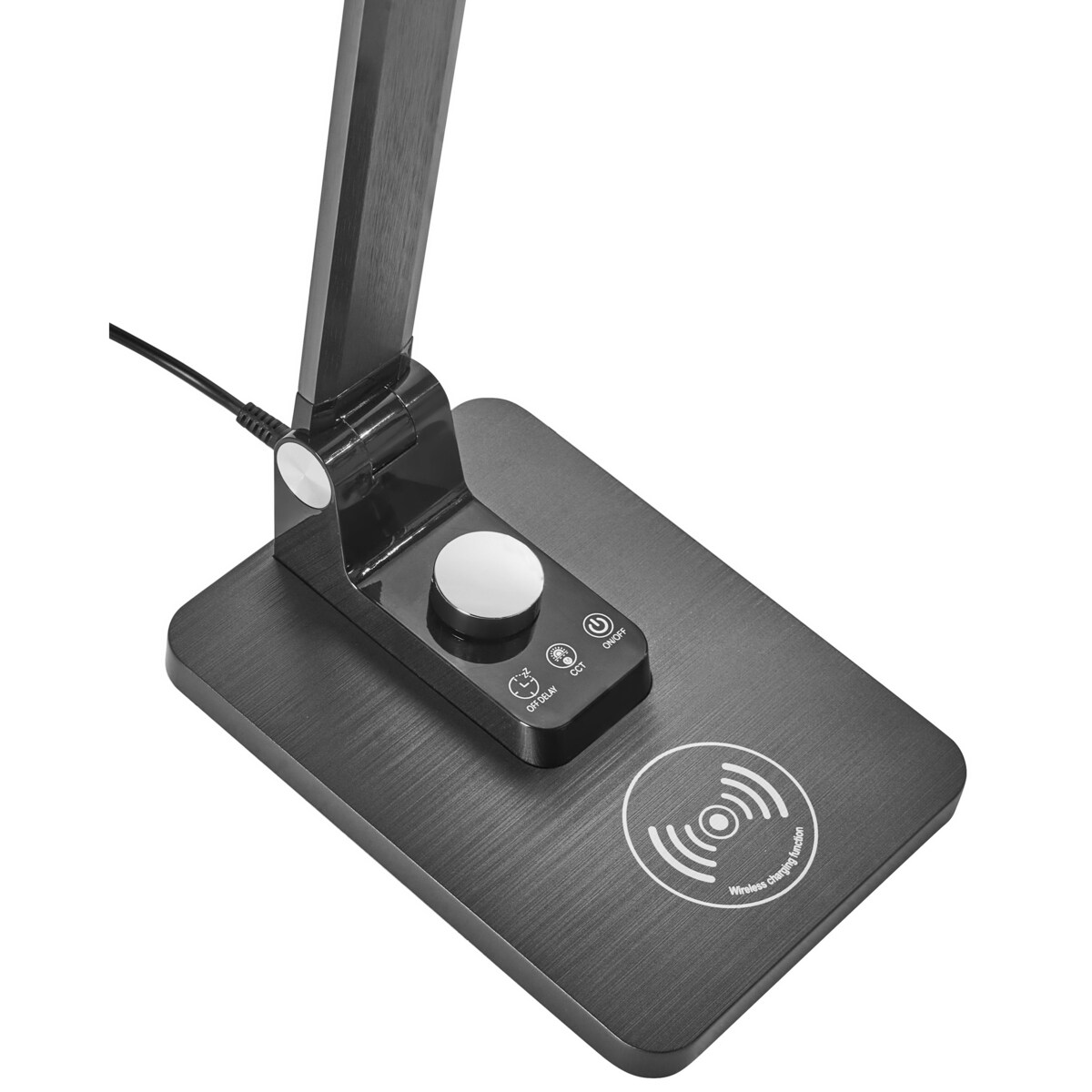 Lampa biurkowa LED ENIF Z ładowarką indukcyjną Czarny