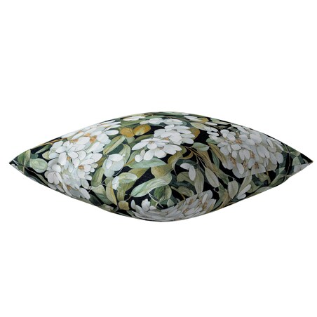 Poszewka Kinga na poduszkę 50x50 jasne kwiaty na czarnym tle