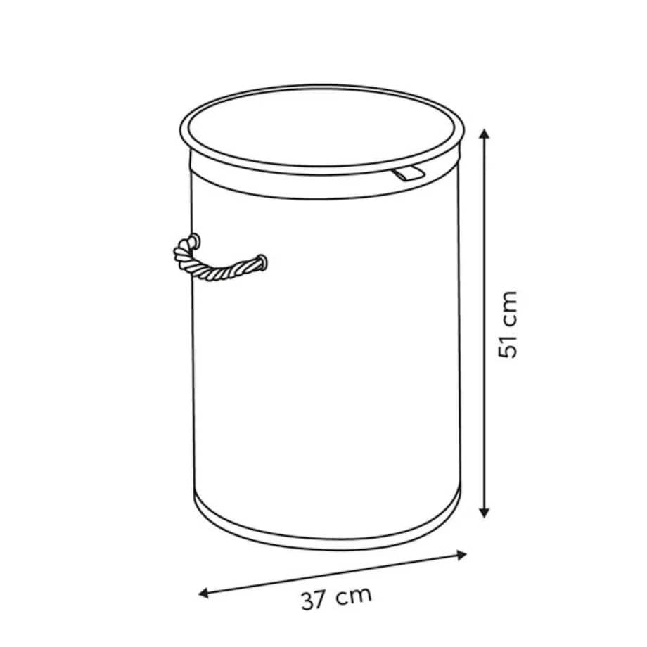 Kosz na pranie bambusowy 51x37 cm Stemy 48 L