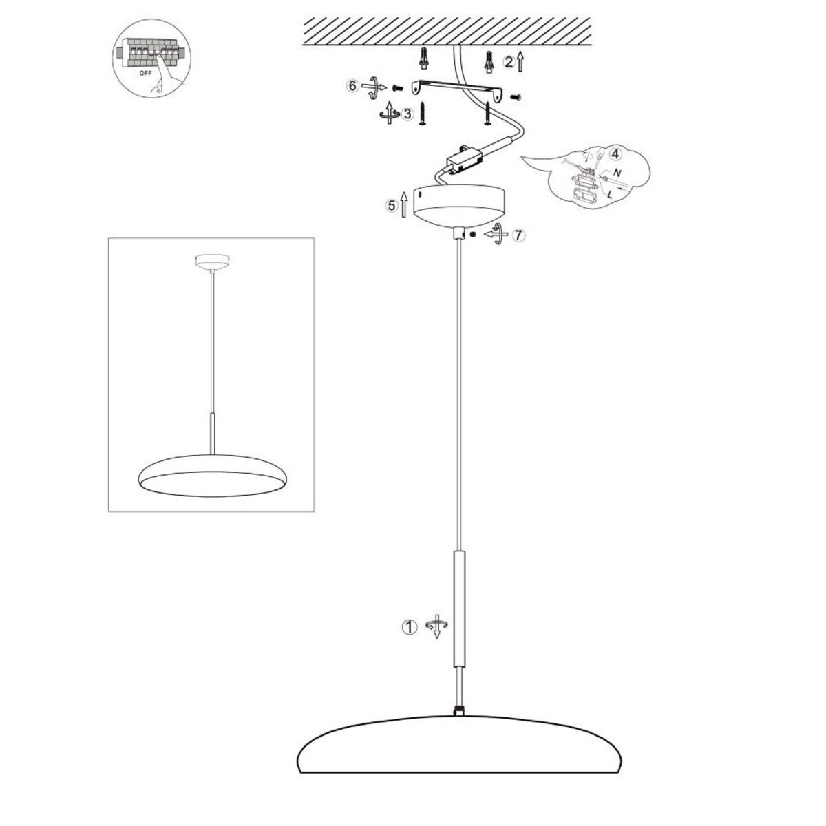 LAMPA WISZĄCA ALUMINIOWA METEORRA BRĄZOWY