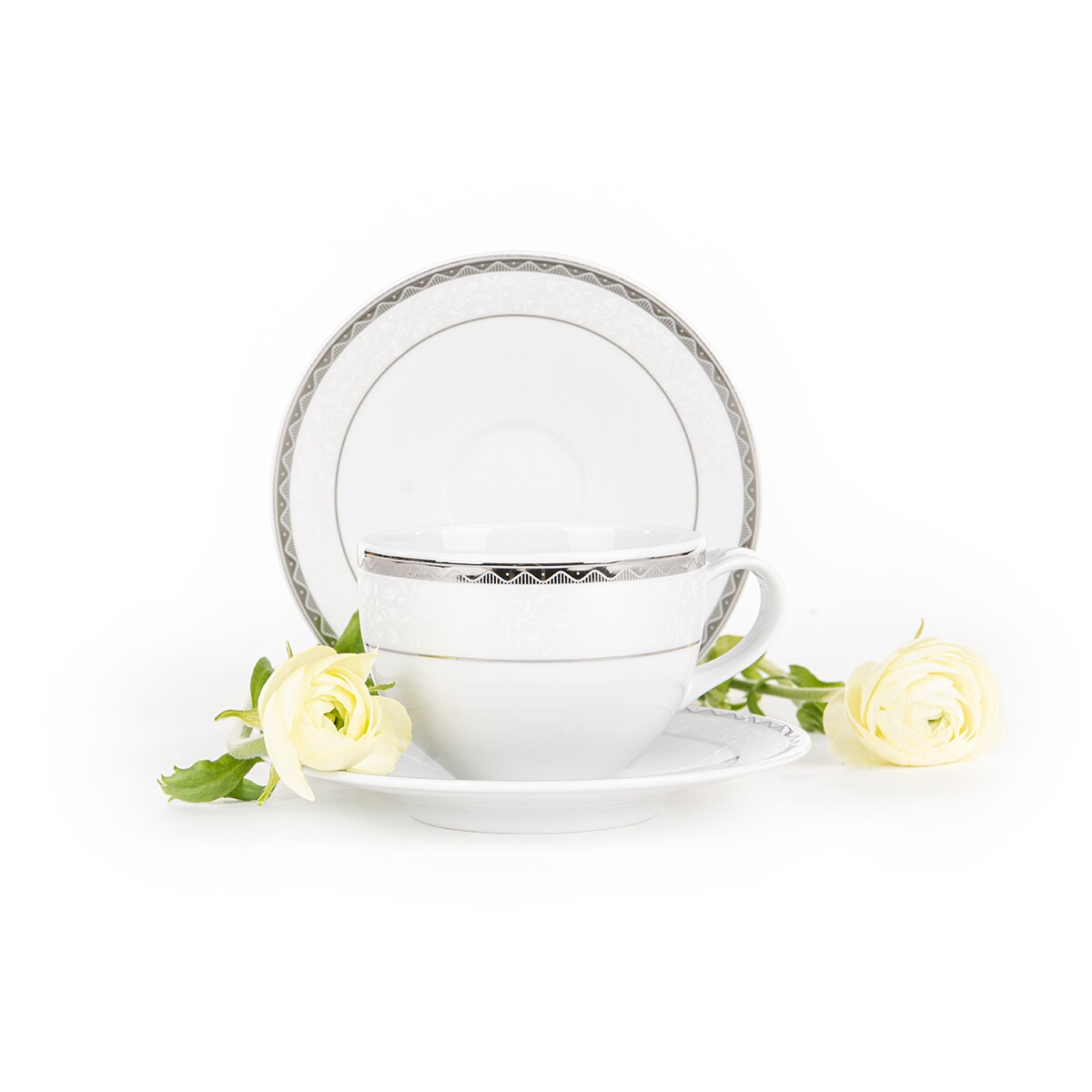Komplet filiżanek 6os. (12el.) AMELIA PLATYNA