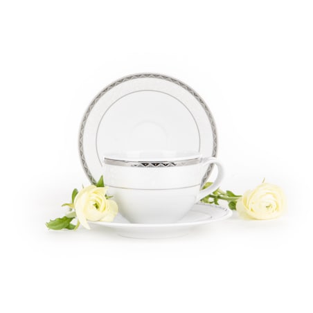 Komplet filiżanek 6os. (12el.) AMELIA PLATYNA