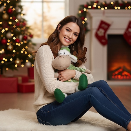 Skrzat świąteczny gnom ozdoba renifer na święta